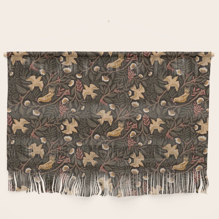 Secret Garden Spring Birds - Forest Green Wall Hanging Gallery Image 1