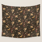 Secret Garden Spring Birds - Forest Green Wall Tapestry Gallery Image 4