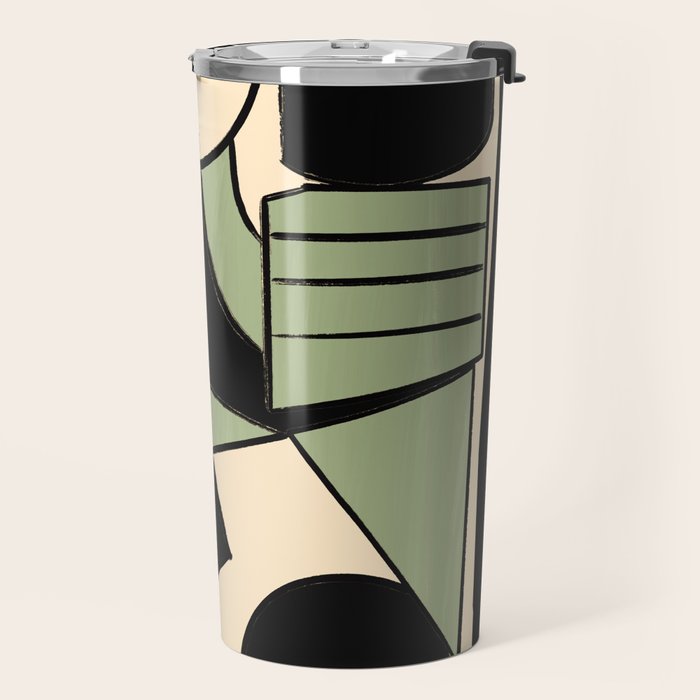 Abstract Line Shapes 11 Travel Mug Gallery Image 2