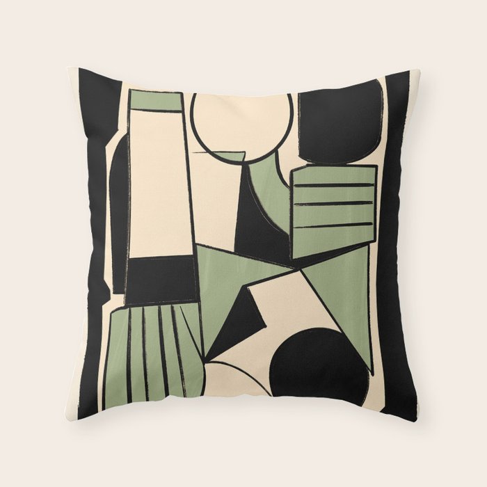 Abstract Line Shapes 11 Throw Pillow Gallery Image 6