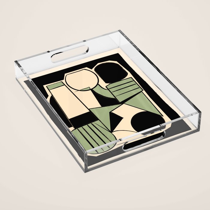 Abstract Line Shapes 11 Acrylic Tray Gallery Image 1