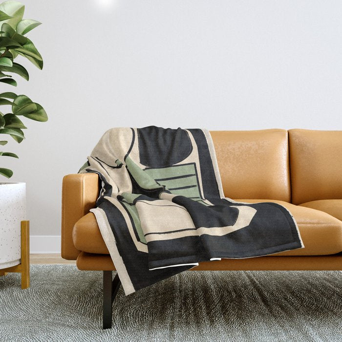 Abstract Line Shapes 11 Throw Blanket Gallery Image 1