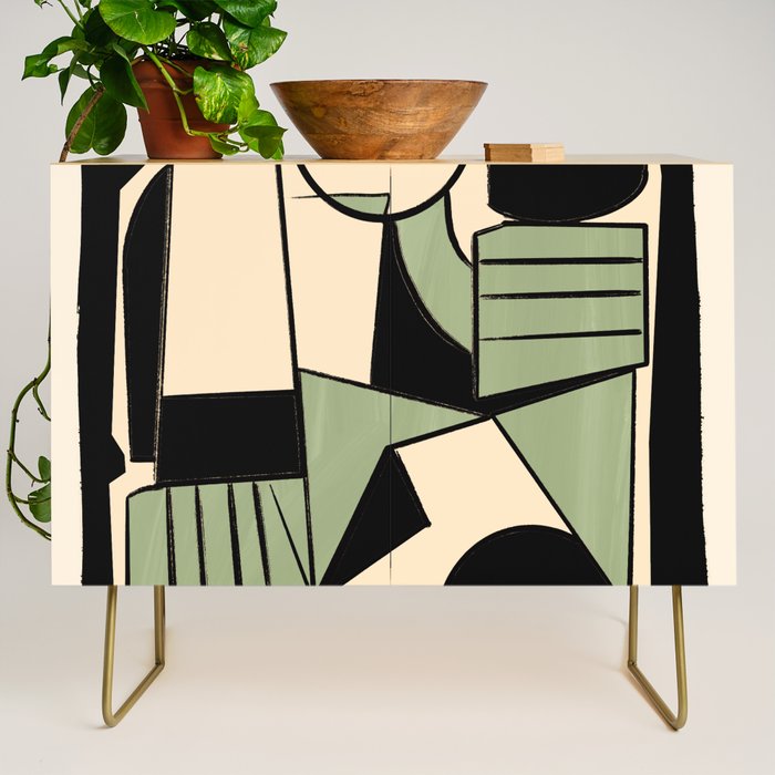 Abstract Line Shapes 11 Credenza Gallery Image 1
