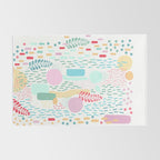 Abstract Nature - Colourful Doodle Pattern 3 Rug Gallery Image 2