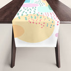 Abstract Nature - Colourful Doodle Pattern 3 Table Runner Gallery Image 1
