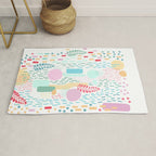 Abstract Nature - Colourful Doodle Pattern 3 Rug Gallery Image 1