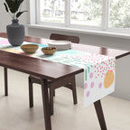 Abstract Nature - Colourful Doodle Pattern 3 Table Runner Gallery Image 2
