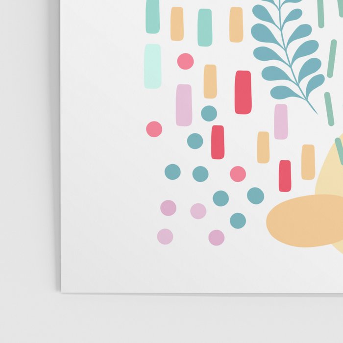 Abstract Nature - Colourful Doodle Pattern 3 Poster Gallery Image 3