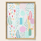 Abstract Nature - Colourful Doodle Pattern 3 Serving Tray Gallery Image 1