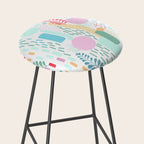 Abstract Nature - Colourful Doodle Pattern 3 Stool Gallery Image 2