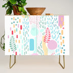 Abstract Nature - Colourful Doodle Pattern 3 Credenza Gallery Image 1