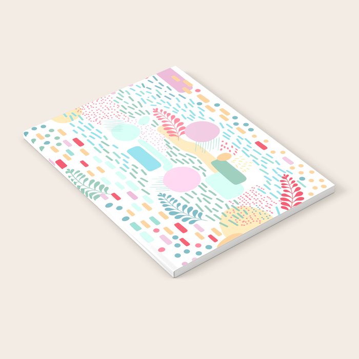 Abstract Nature - Colourful Doodle Pattern 3 Notebook Gallery Image 1