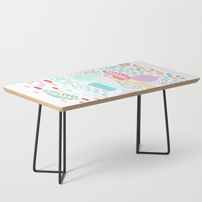 Abstract Nature - Colourful Doodle Pattern 3 Coffee Table Gallery Image 1
