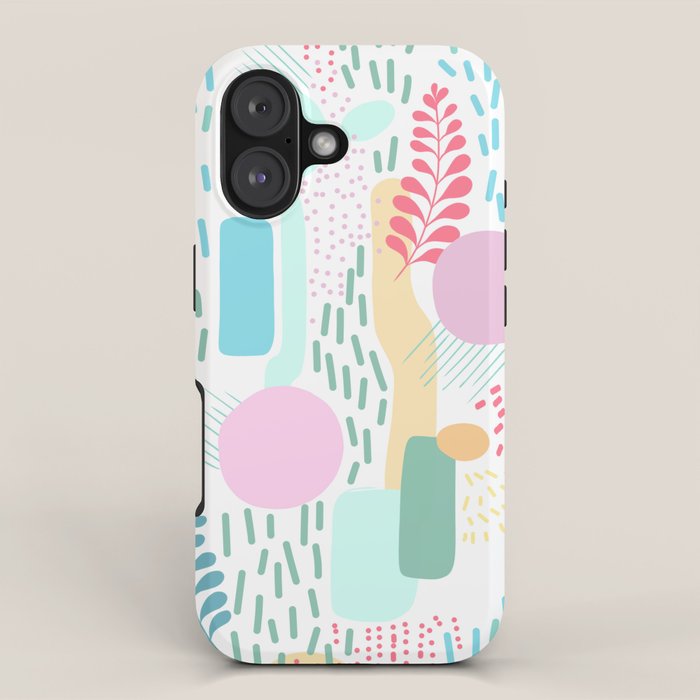 Abstract Nature - Colourful Doodle Pattern 3 iPhone Case Gallery Image 1