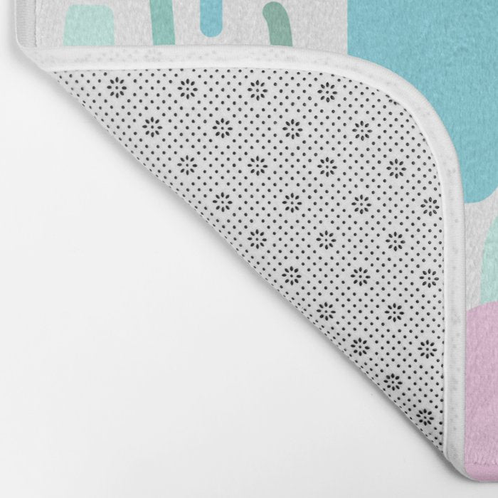 Abstract Nature - Colourful Doodle Pattern 3 Bath Mat Gallery Image 2