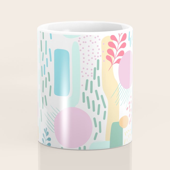 Abstract Nature - Colourful Doodle Pattern 3 Coffee Mug Gallery Image 4