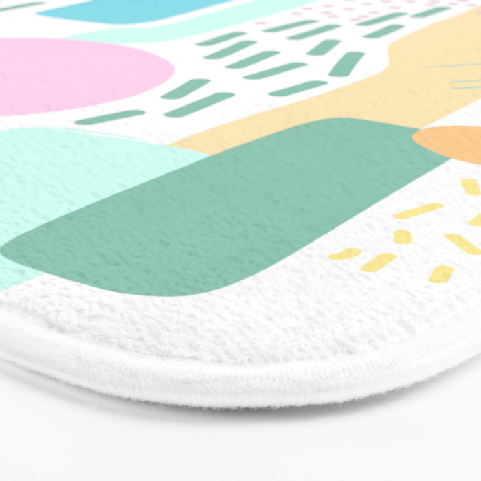 Abstract Nature - Colourful Doodle Pattern 3 Bath Mat Gallery Image 3
