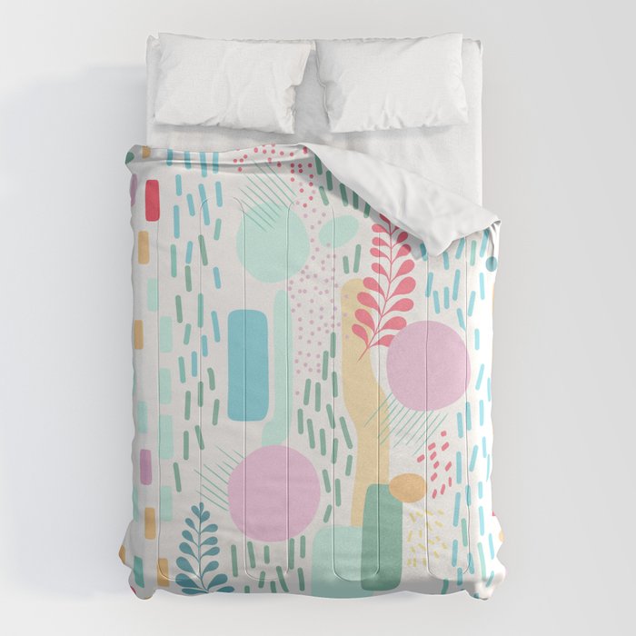 Abstract Nature - Colourful Doodle Pattern 3 Comforter Gallery Image 6