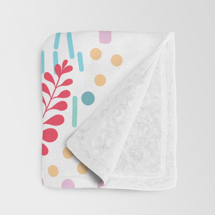 Abstract Nature - Colourful Doodle Pattern 3 Throw Blanket Gallery Image 3