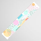 Abstract Nature - Colourful Doodle Pattern 3 Table Runner Gallery Image 3