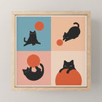 Cat and Sun 2x2 Mini Art Print Gallery Image 1