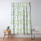 Quilt Shapes - Green and Blue Window Curtain Gallery Image 5
