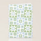 Quilt Shapes - Green and Blue Stationery Card Gallery Image 2