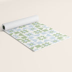 Quilt Shapes - Green and Blue Yoga Mat Gallery Image 2