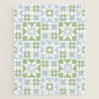 Quilt Shapes - Green and Blue Jigsaw Puzzle Gallery Image 1