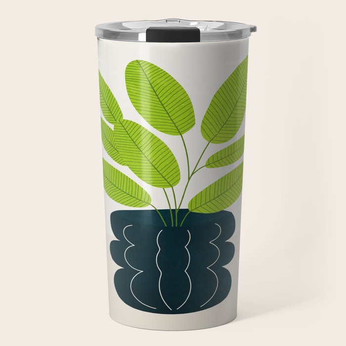 Black Pearl Vase & Spring Bud Leaves: Vases & Stuff 02 Travel Mug Gallery Image 1