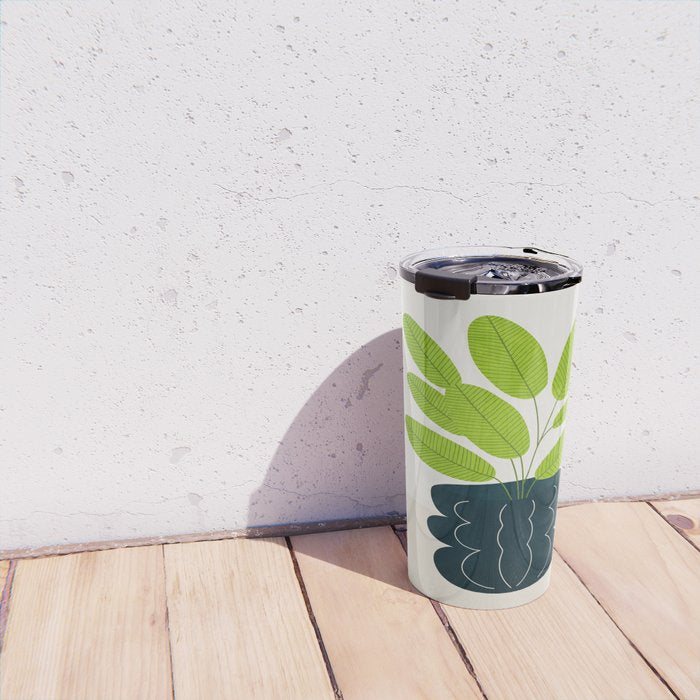 Black Pearl Vase & Spring Bud Leaves: Vases & Stuff 02 Travel Mug Gallery Image 4