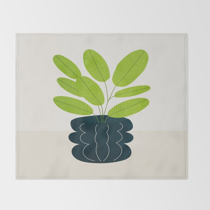 Black Pearl Vase & Spring Bud Leaves: Vases & Stuff 02 Throw Blanket Gallery Image 2