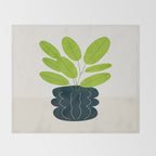 Black Pearl Vase & Spring Bud Leaves: Vases & Stuff 02 Throw Blanket Gallery Image 2