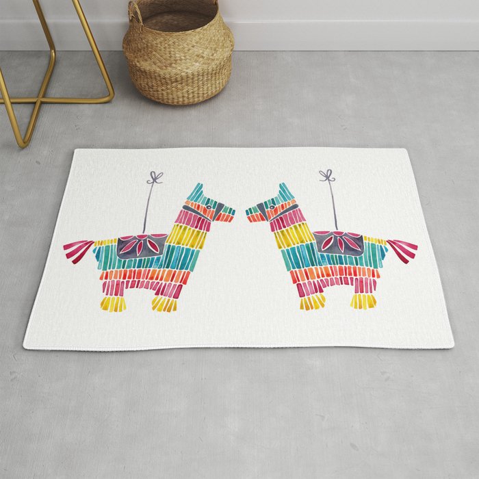 Mexican Donkey PinÌata - CMYK Palette Rug Gallery Image 1