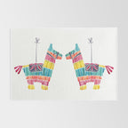 Mexican Donkey PinÌata - CMYK Palette Rug Gallery Image 2