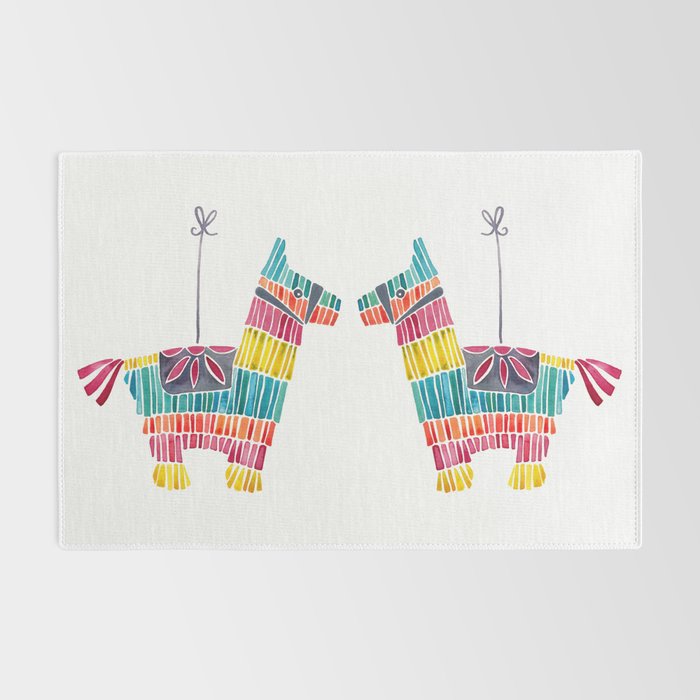 Mexican Donkey PinÌata - CMYK Palette Rug Gallery Image 2