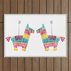 Mexican Donkey PinÌata - CMYK Palette Outdoor Rug Gallery Image 1