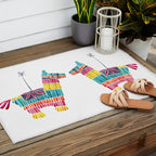 Mexican Donkey PinÌata - CMYK Palette Outdoor Rug Gallery Image 2
