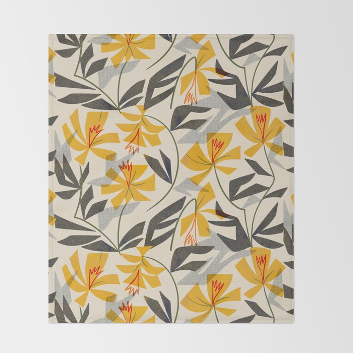 Wild Yellow Lilies Throw Blanket Gallery Image 2