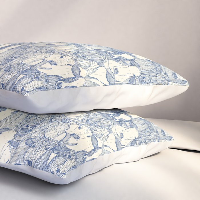 just cattle classic blue pearl Pillow Sham Gallery Image 3