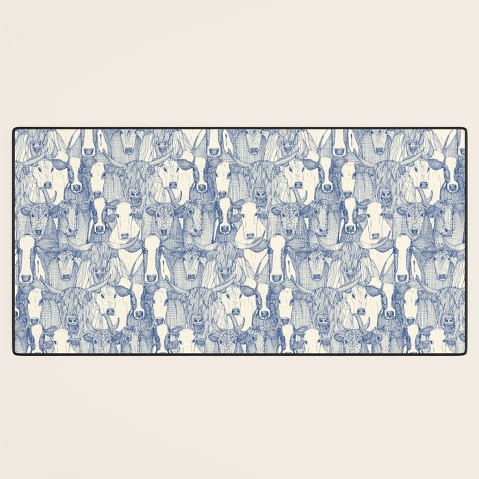 just cattle classic blue pearl Desk Mat Gallery Image 3