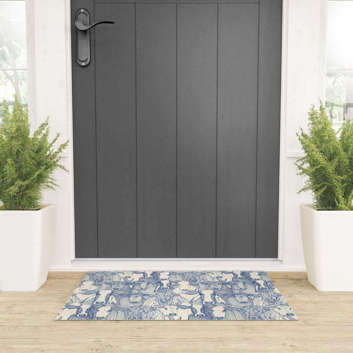 just cattle classic blue pearl Welcome Mat Gallery Image 3