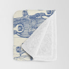 just cattle classic blue pearl Throw Blanket Gallery Image 3