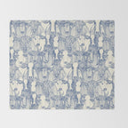 just cattle classic blue pearl Throw Blanket Gallery Image 2