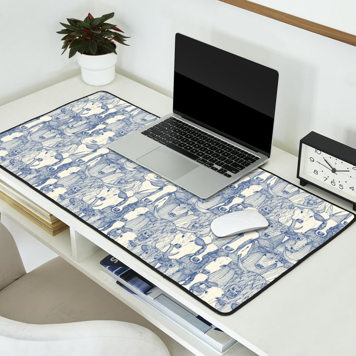 just cattle classic blue pearl Desk Mat Gallery Image 2