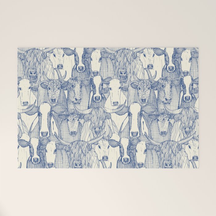 just cattle classic blue pearl Welcome Mat Gallery Image 1