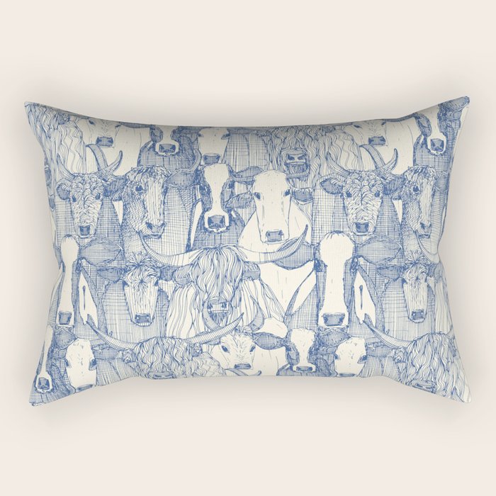 just cattle classic blue pearl Rectangular Pillow Gallery Image 1