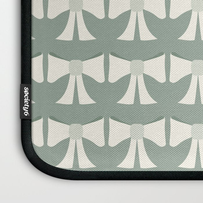 Vintage Bows XIV Green Sage Laptop Sleeve Gallery Image 3