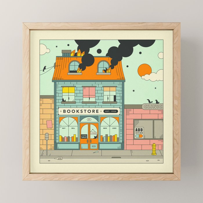 BOOKSTORE Mini Art Print Gallery Image 1