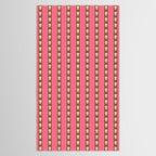 Eclectic Cottage Stripes and Flowers in Pink Brown Cream Tablecloth Gallery Image 2
